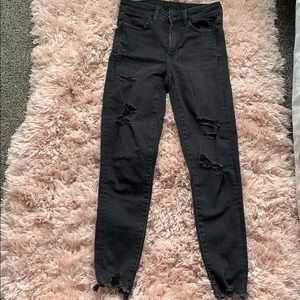 American Eagle black ripped jeans